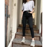 Quần Jean Nữ, Quần Bò Skinny Co Dãn S031 Màu Đen - Glister Closet
