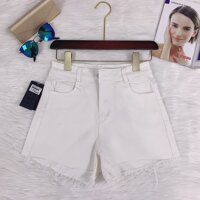 Quần jean nữ Shorts Màu trắng, tua rua gấu, lưng cao S9000/tua rua