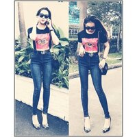 Quần jean nữ XANH VÂN lưng cao 245 T00T4