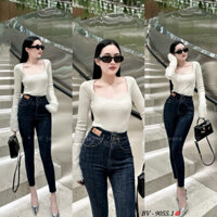 Quần Jean Ôm Nữ Cạp Cao 3 Cúc BV JEAN 9055.1
