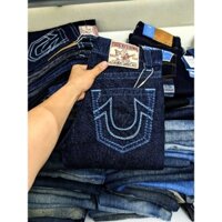 quần jean ông địa hàng mỹ màu xanh xịn true religion