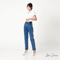 Quần jean ống đứng nữ lưng cao classic straight Aaa Jeans