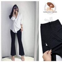 Quần jean ống loe cạp cao siêu xinh, Quần nữ ống loe co giãn phong cách Hàn Quốc dễ phối đồ