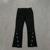 Quần jean ống loe màu đen phong cách đường phố cao cấp có khoá kéo( có ảnh thật shop chụp)