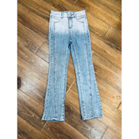 quần jean ống loe  phối màu hiệu IÌE size S