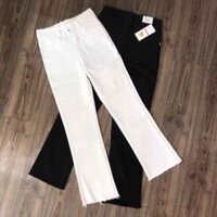 Quần jean ống loe tua rua