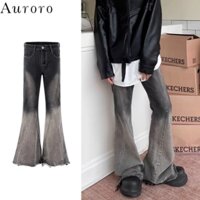Quần jean ống loe unisex Quần bò ống loe phong cách Hàn Quốc quần jean ống rộng thời trang quần jean nam hàn quố
