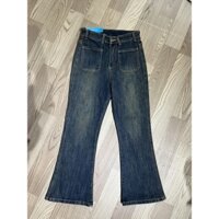 Quần Jean ống pass túi nổi trước co giản - ms 127