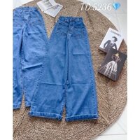 Quần jean ống rộng cạp cao - Quần bò nữ dáng suông Q5236