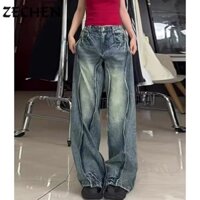 Quần jean ống rộng Classic Fit - Hoàn hảo cho mùa thu và mùa xuân