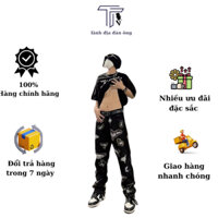 Quần jean ống rộng loang họa tiết  quần nam ống rộng quần 2023 Tí fashion