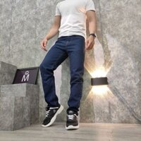 Quần jean ống rộng nam MĐ Q61 xanh dáng suông không co giãn
