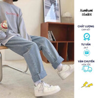 Quần Jean ống suông unisex kumikumi  - Quần bò Baggy nữ ống rộng Hot 2025