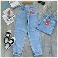 Quần jean quần bò baggy nữ DT chất liệu jean tốt, chất vải dày dặn, mềm không co giãn tôn dáng phong cách