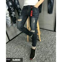 Quần jean rách gối cực bụi