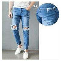 Quần jean rách gối cực bụi