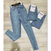 quần jean rách gối hai bên