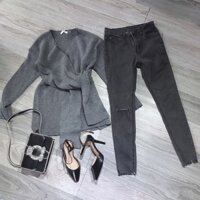 Quần jean rách gối