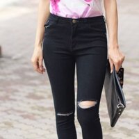 Quần jean rách gối