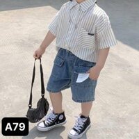 Quần Jean Short Xanh Chất Mềm Hàng Đẹp  Chuẩn Phong Cách Hàn Quốc Cho Bé-Tiệm Tạp Hóa CHIP CHIP