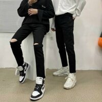 Quần jean skinny co giãn màu đen