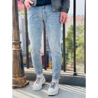 Quần Jean Skinny Nam Màu Xanh Trơn Thể Thao , Dáng Ôm Nhẹ Hàn Quốc mẫu 896V
