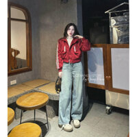 QUẦN JEAN SUÔNG MÀU XANH