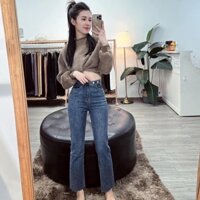 Quần jean suông màu xanh