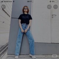 Quần Jean suông ống rộng