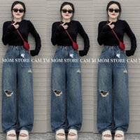 QUẦN JEAN SUÔNG RÁCH TO 1 GỐI M110 - M3344 kèm ảnh thật. Mẫu m57