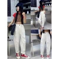 Quần jean trắng, quần kaki trắng cho bé gái bé trai