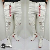 Quần jean trắng quần trắng nam thời trang