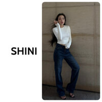 Quần jean xanh ống đứng Straight Leg , jean xanh MOI  ống đứng  SHINI