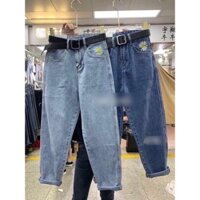 QUẦN JEAN XANH THÊU HOA CÚC CHO NỮ M92088