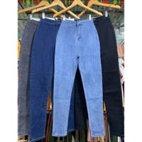 Quần jeans 1 nút lưng siêu cao .