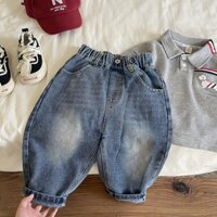 Quần jeans baggy cho bé phong cách Hàn Quốc