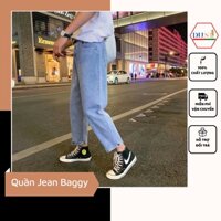 Quần jeans baggy nữ ống suông,rộng style hàn quốc hot 2021 QJ05