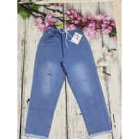 Quần jeans baggy ống suông 9 tấc bao xinh
