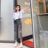 QUẦN JEANS BAGGY RÁCH GỐI
