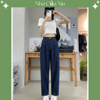Quần jeans baggy size nhỏ XXS,XS...L màu xanh đậm cho nàng nấm lùn