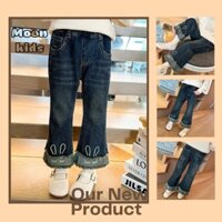 Quần jeans bé gái Moon kids Quần jeans thỏ phong cách Hàn BMDY35002