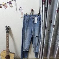Quần Jeans Bò Baggy Rách Gối Đẹp
