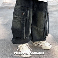 Quần Jeans bo gấu phong cách cho bé trai