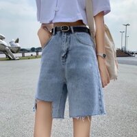 Quần jeans boyfriend ngố rách cá tính