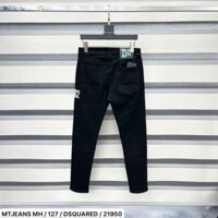 Quần jeans cài nút in hoạ tiết
