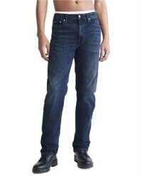 Quần Jeans Calvin Klein Standard Straight Màu Boston Blue Ống 20cm