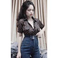 Quần jeans cạp cao màu xanh
