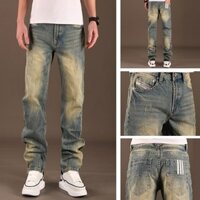 QUẦN JEANS DÀI NAM SKINNY WASH RÊU TRƠN QUẦN JEANS NAM FORM SLIMFIT MÀU DIRTY WASH VẢI DÀY XỊN MỊN