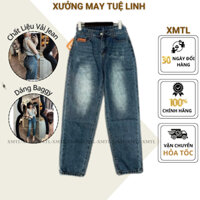 Quần Jeans Dáng Baggy Boy Thụng Vải Đẹp Loại 1, Quần Bò Cao Cao Hack Dáng Hàng Quảng Châu Cao Cấp_M6877_XMTL
