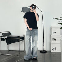 Quần jeans dây thừng ống rộng - unisex nam nữ